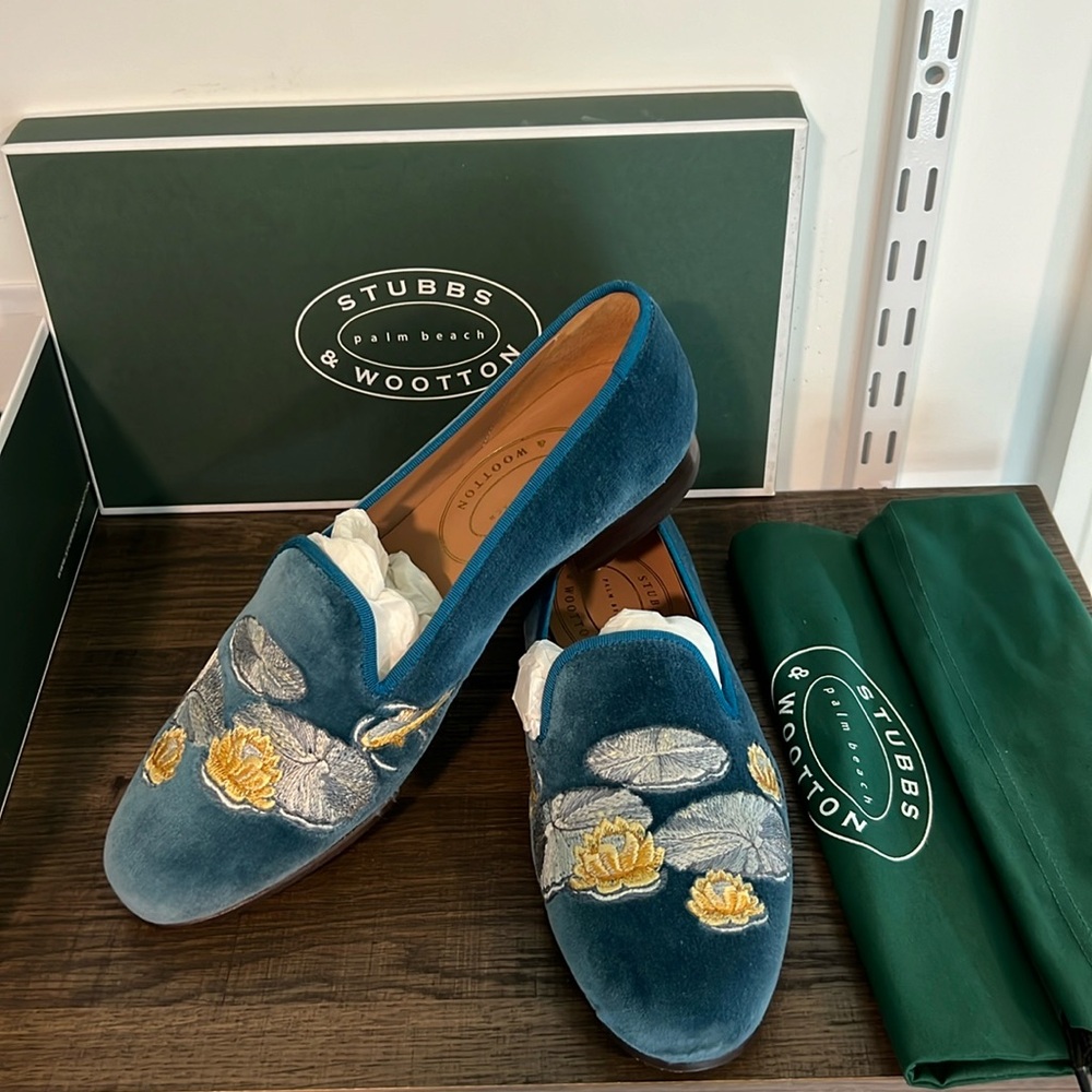 Stubbs & Wootton Waterlily Ink Women Slipper